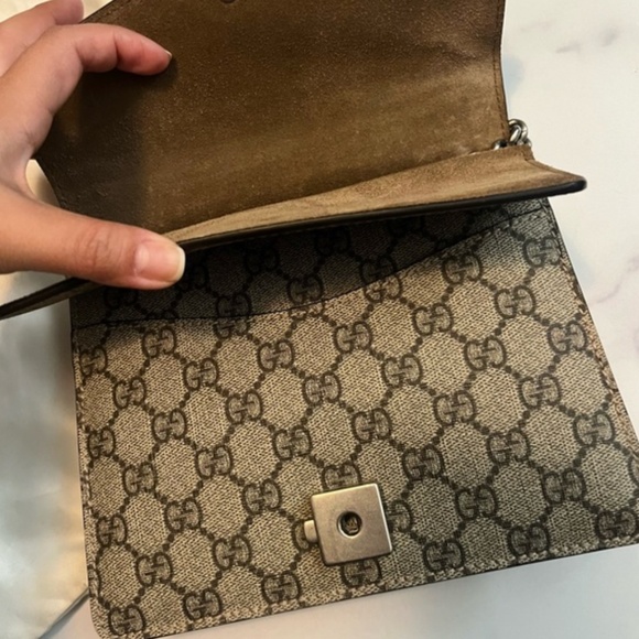 Gucci GG Monogram Mini Dionysus Shoulder Bag Taupe - Picture 5 of 11